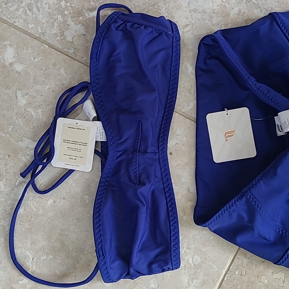 Fabletics Women's 2 pc Blue Swimsuit Small - Picture 4 of 4